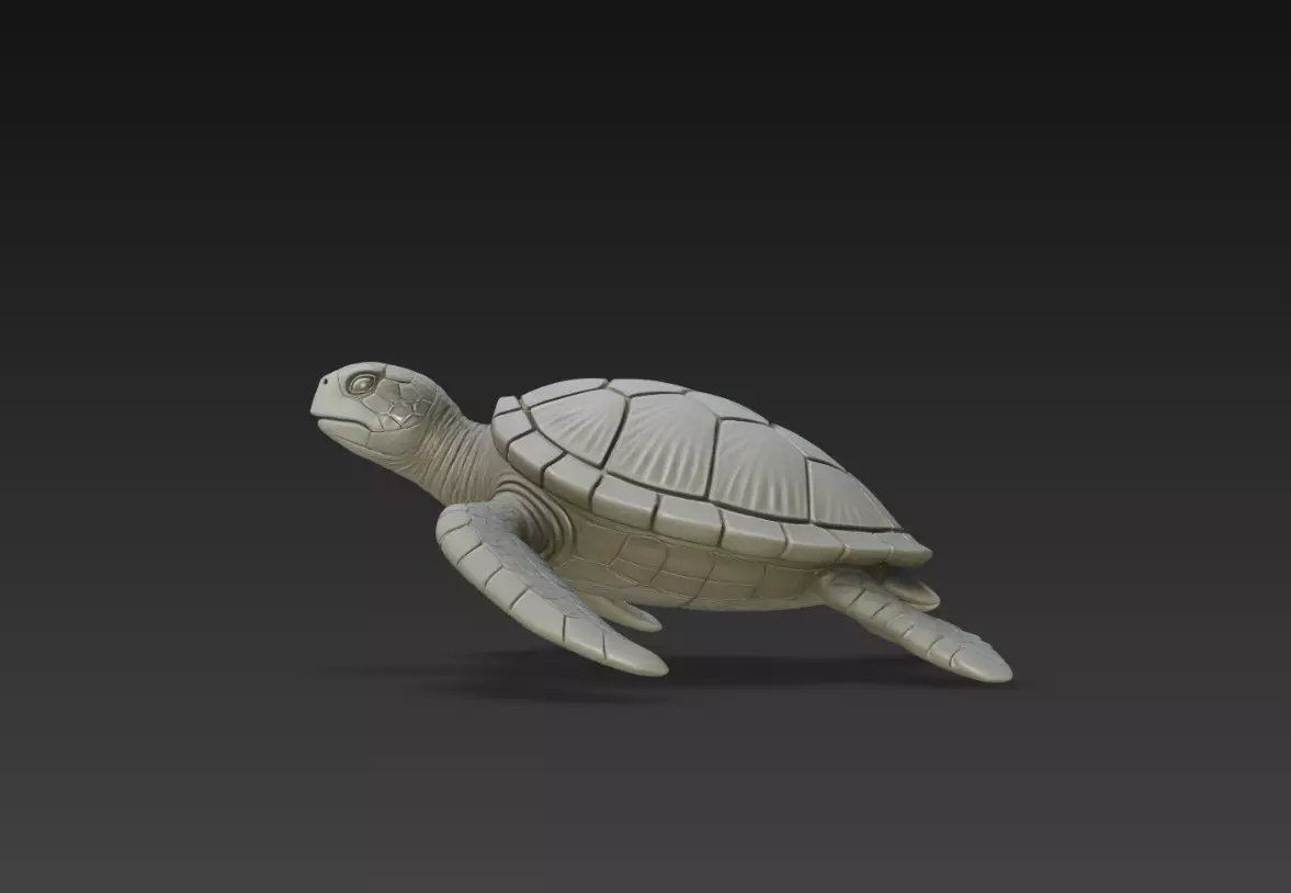Sea Turtle Sculpture Marine Animal Ocean Decor 3D Print Model 3D print model