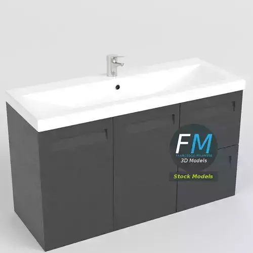 Wash basin sink with cabinet