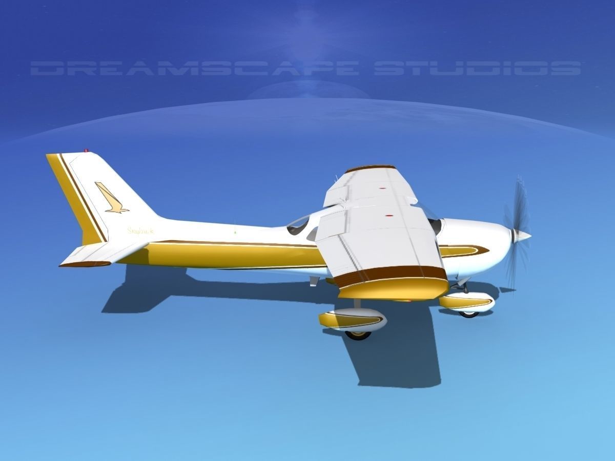 Cessna 172 Skyhawk 1976 V08 3D model_4