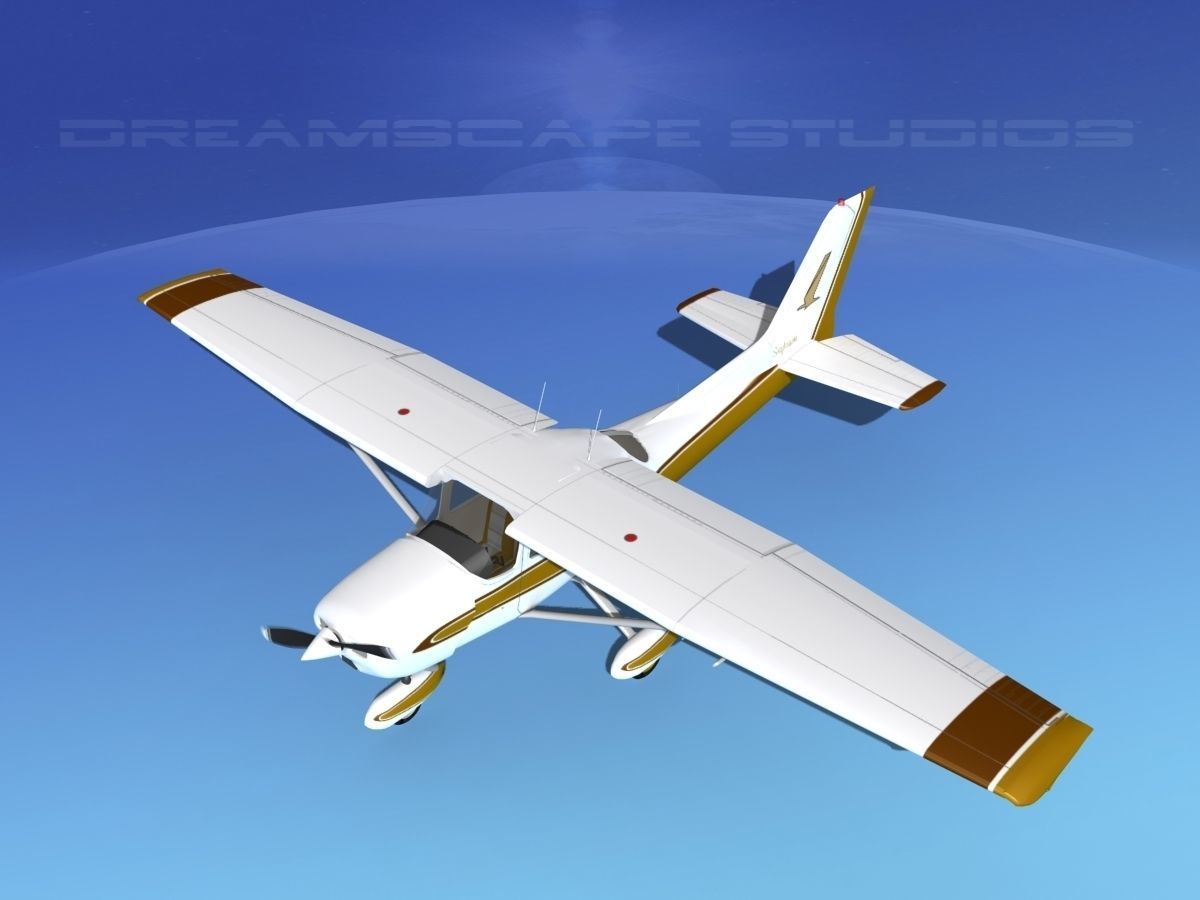 Cessna 172 Skyhawk 1976 V08 3D model_10