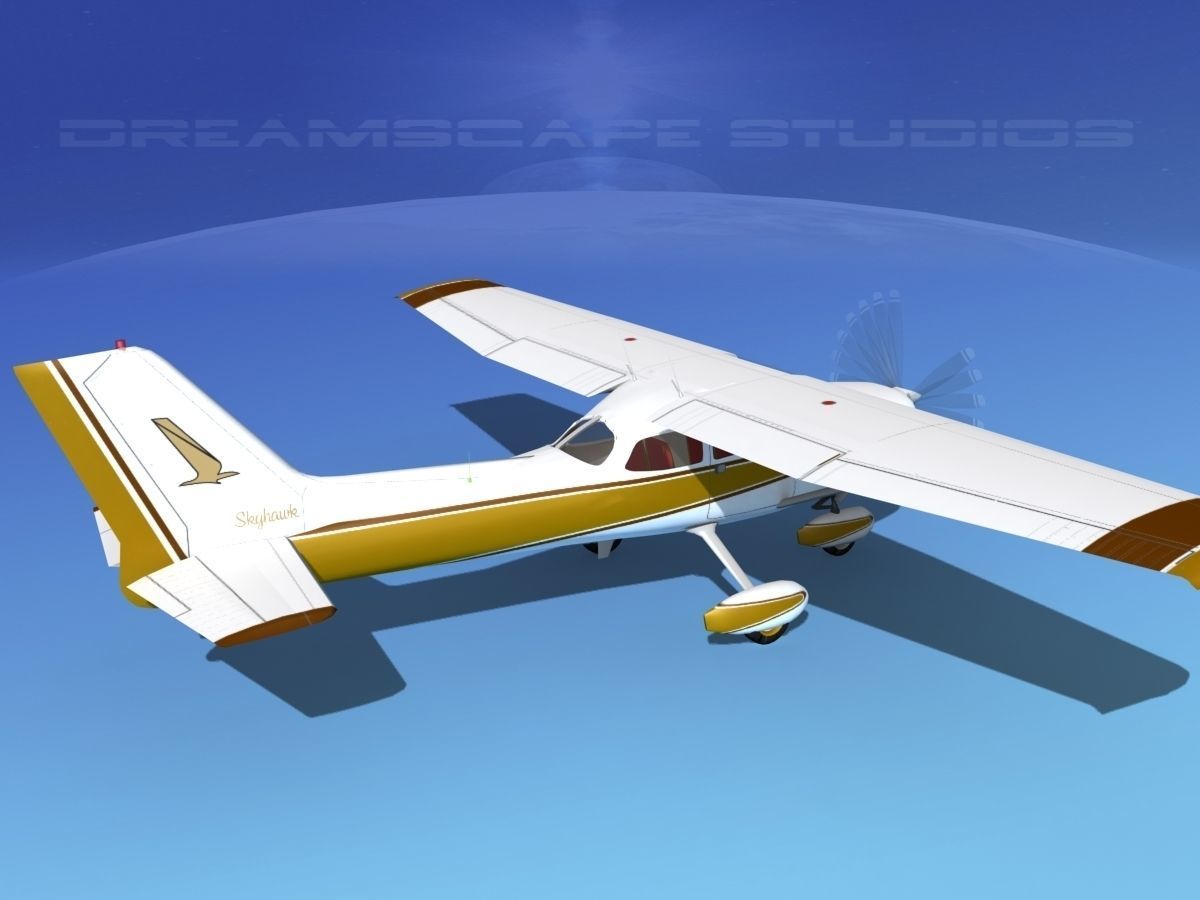 Cessna 172 Skyhawk 1976 V08 3D model_5