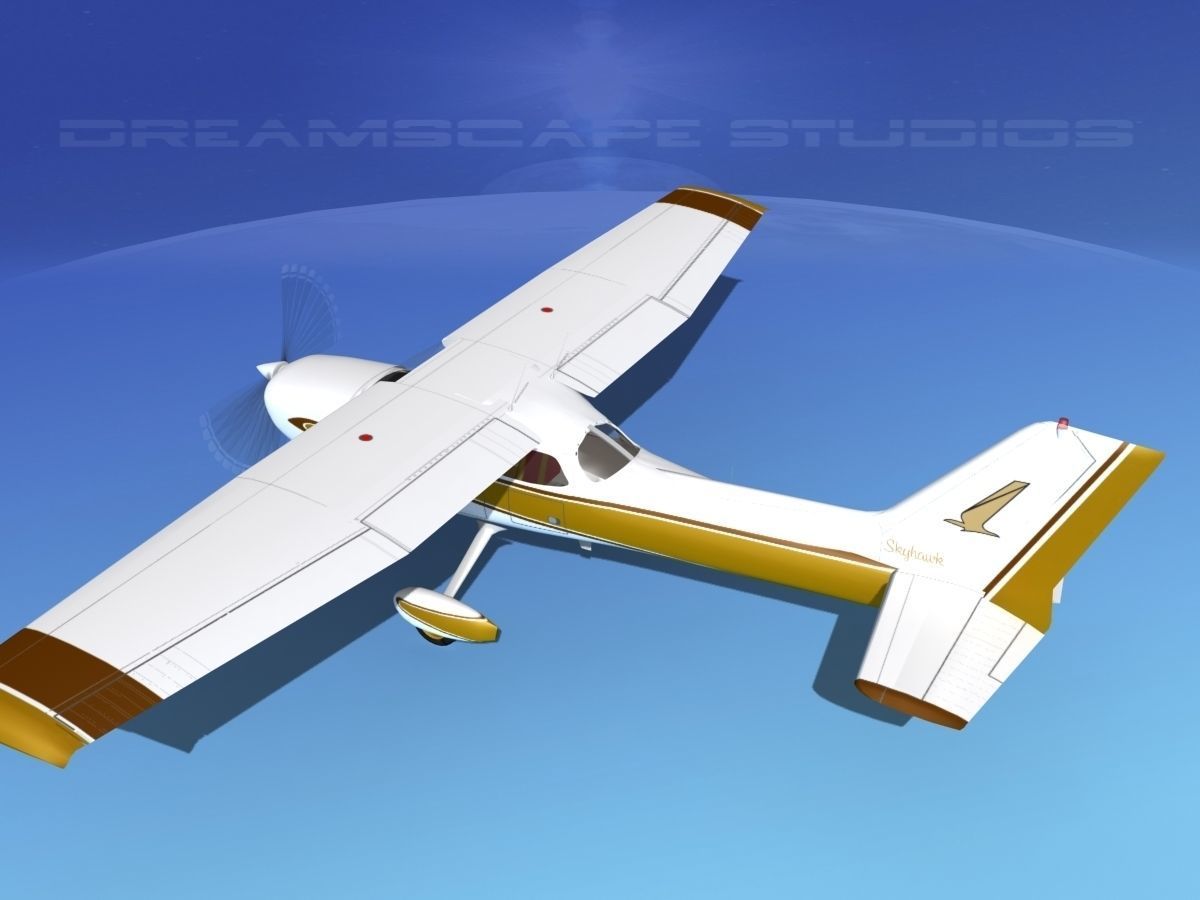 Cessna 172 Skyhawk 1976 V08 3D model_7