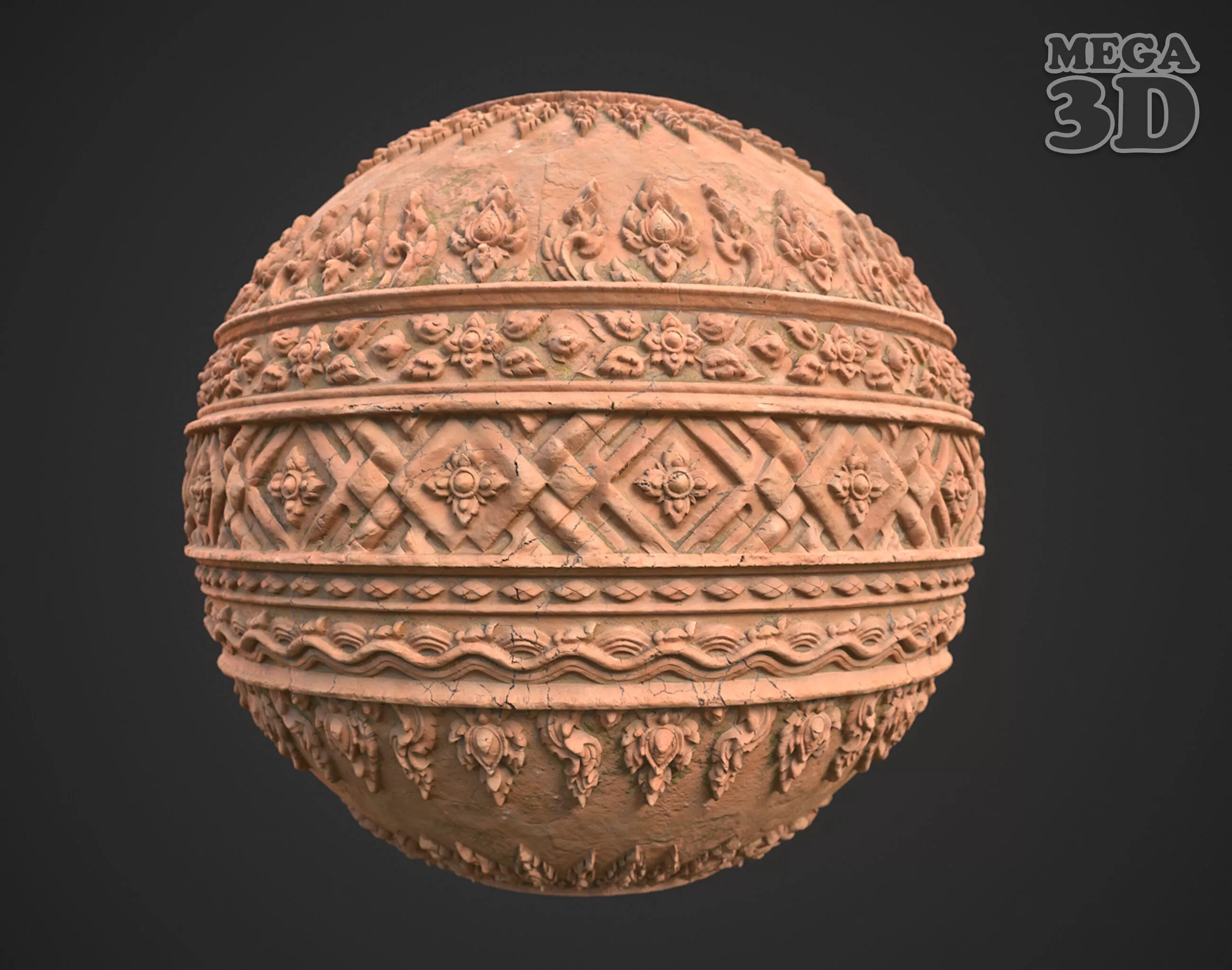 Ancient Khmer Temple Wall Material 06 260419 Texture