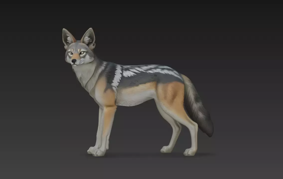 Realistic Fox Full Body Wildlife Animal 3D Model STL 3D print model