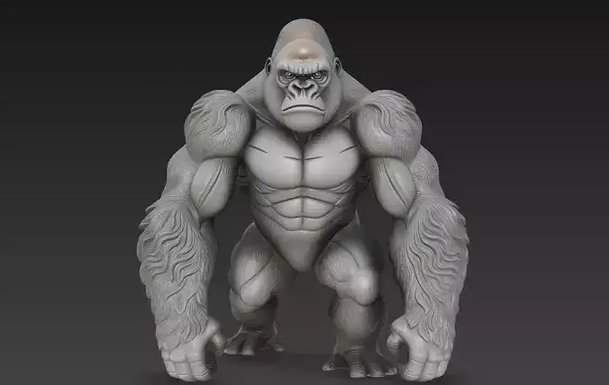 Cyber Gorilla Mecha - Armored Primate Sci-Fi 3D 3D model 3D