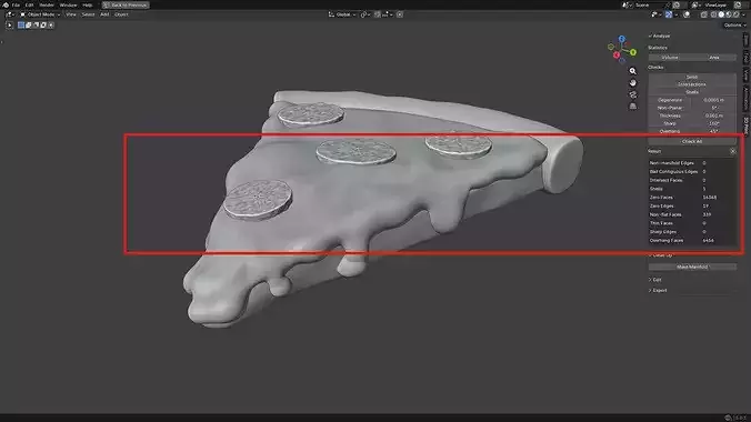 Pizza 3D print model 2
