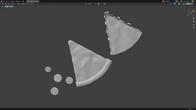 Pizza 3D print model 3