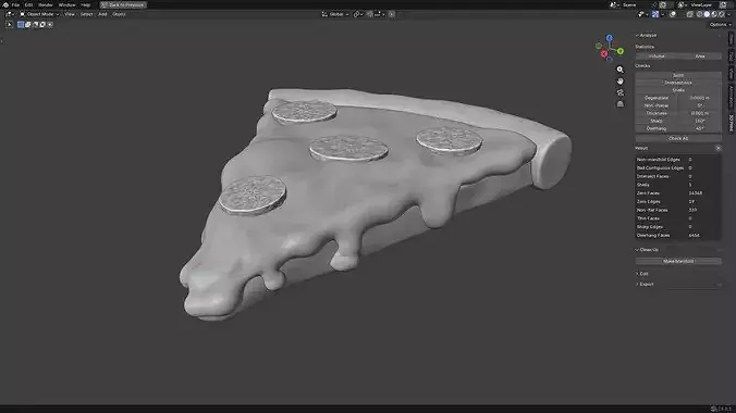 Pizza 3D print model 6