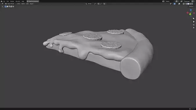 Pizza 3D print model 7
