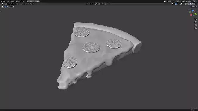 Pizza 3D print model 5