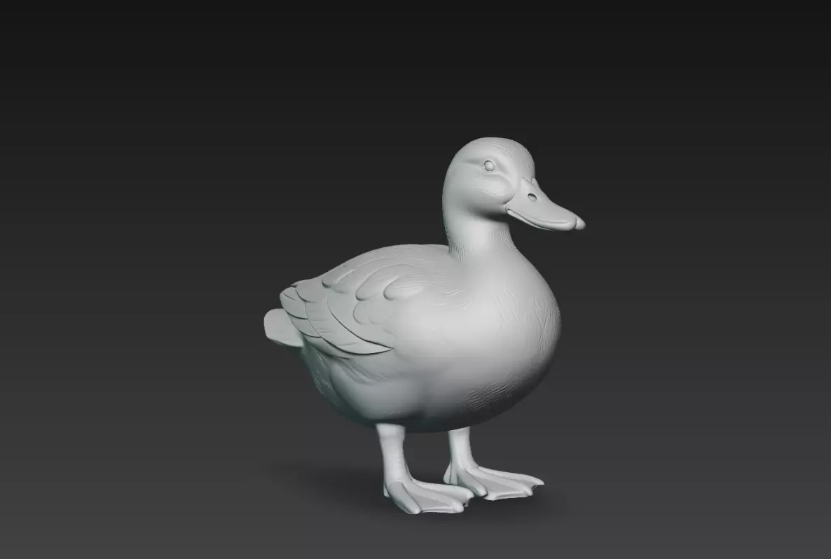Duck Low Detail Smooth Farm Bird Simple STL 3D Print Model 3D print model