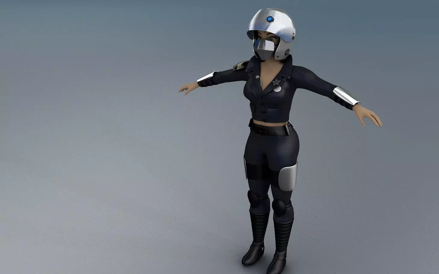 concept police figure 3D model