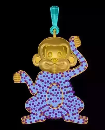 TJO 24 Chinese Zodiac Monkey Statue For Pendants