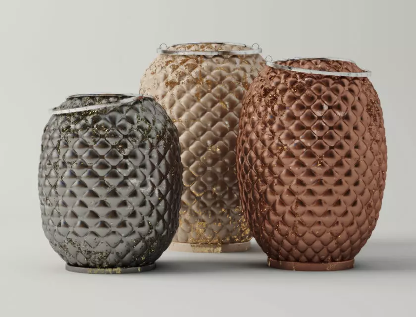 Pineapple Lanterns 3D model_0