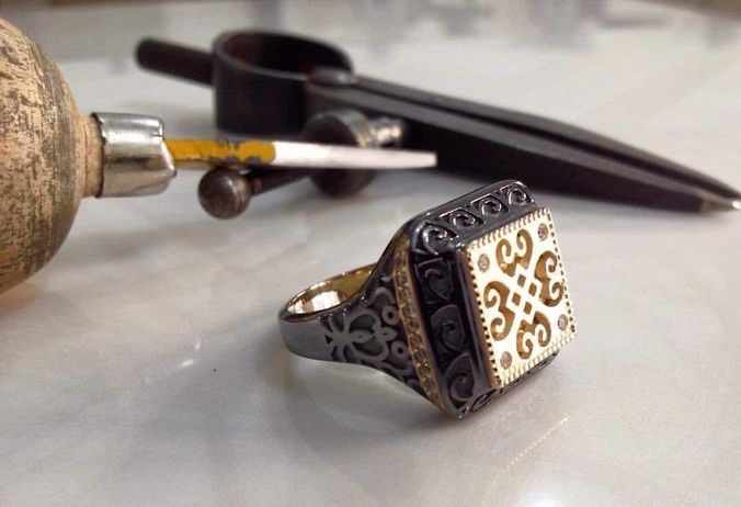 man jewelry designer ring  3D print model