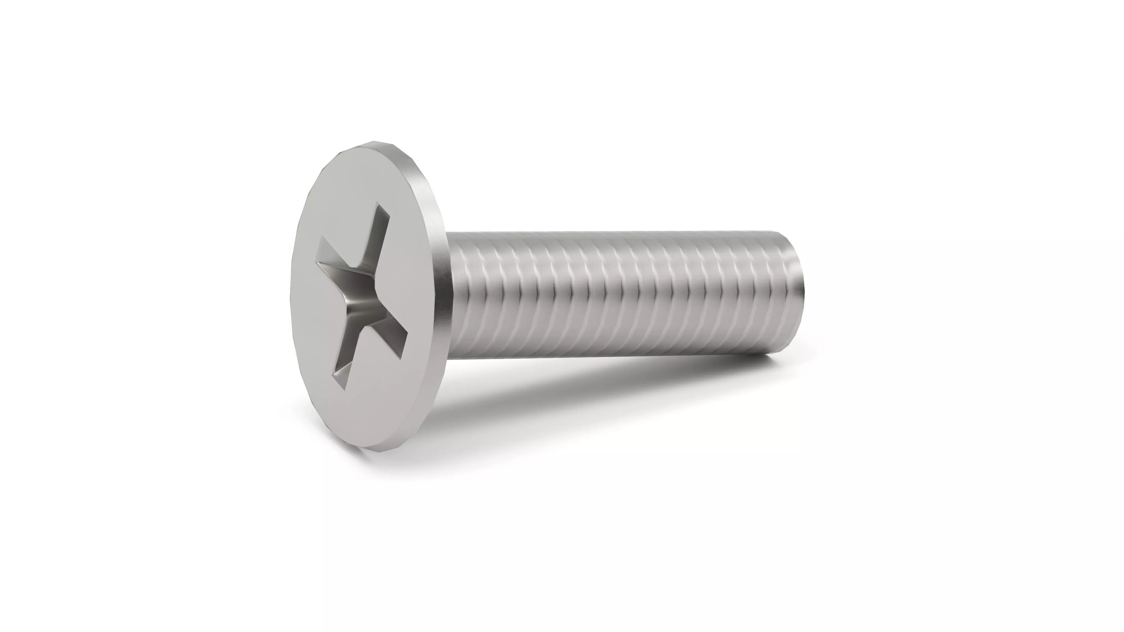 Phillips Flat Head Screw - Game-Ready Low-Poly Low-poly 3D model