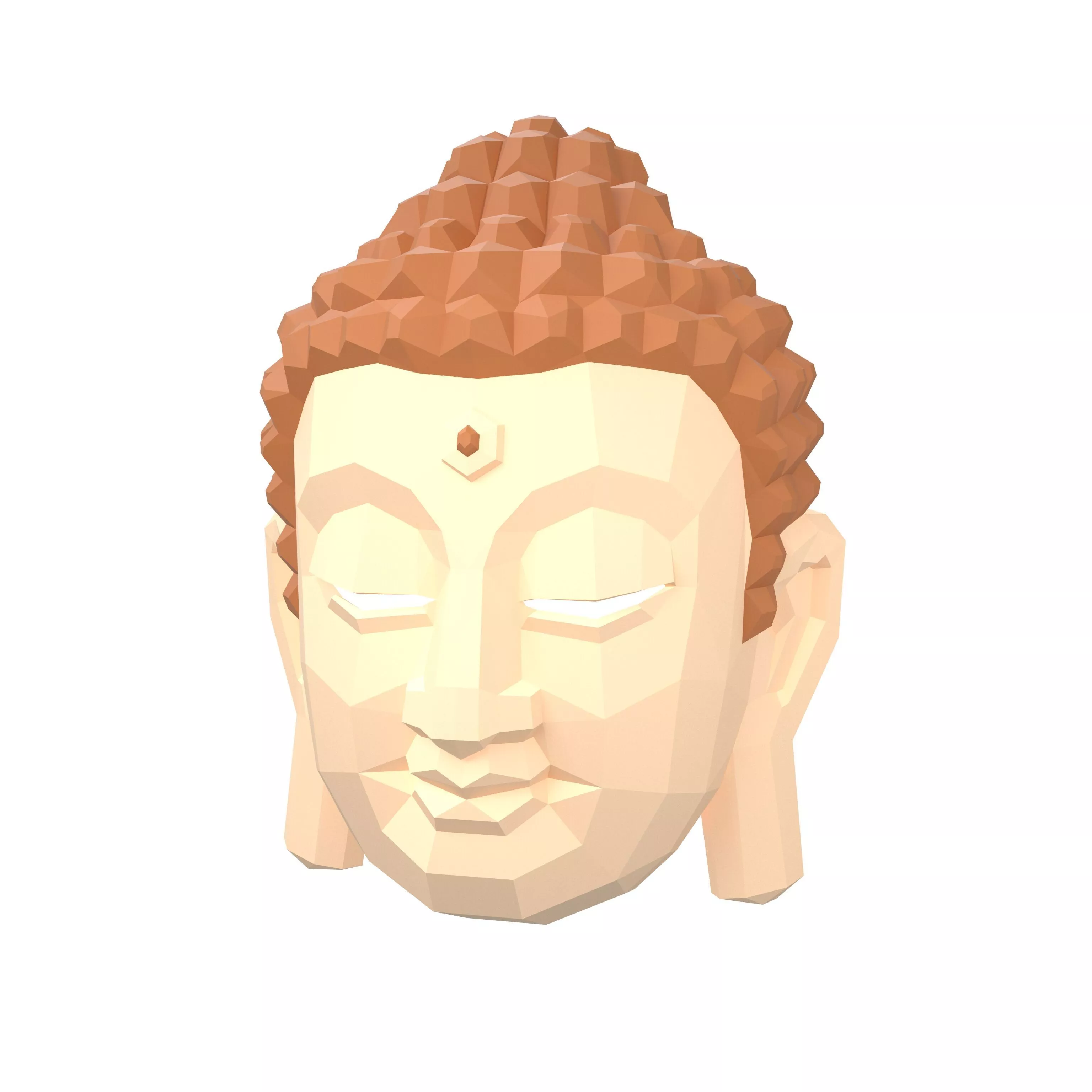 Buddha Mask v1 001 Low-poly 3D model