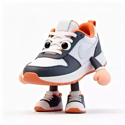 Sporty Chibi Sneaker Mascot  Character