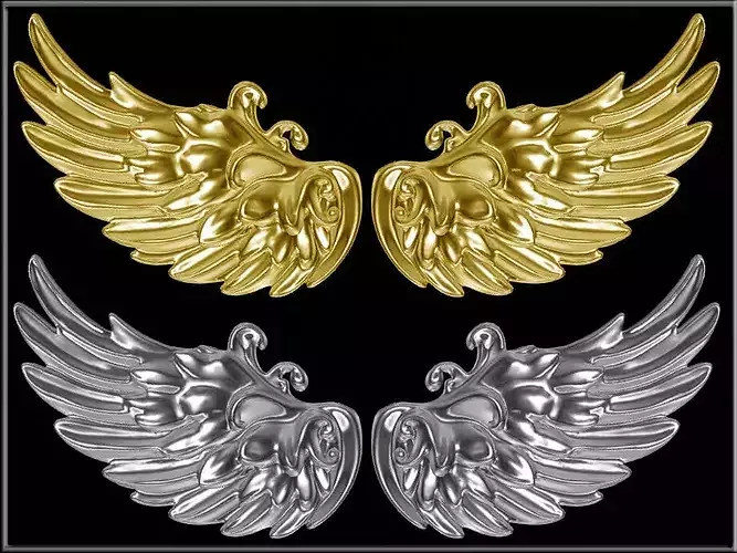 Angel Wing Rig Stylized Angel Wings Rigged 3D model rigged | CGTrader