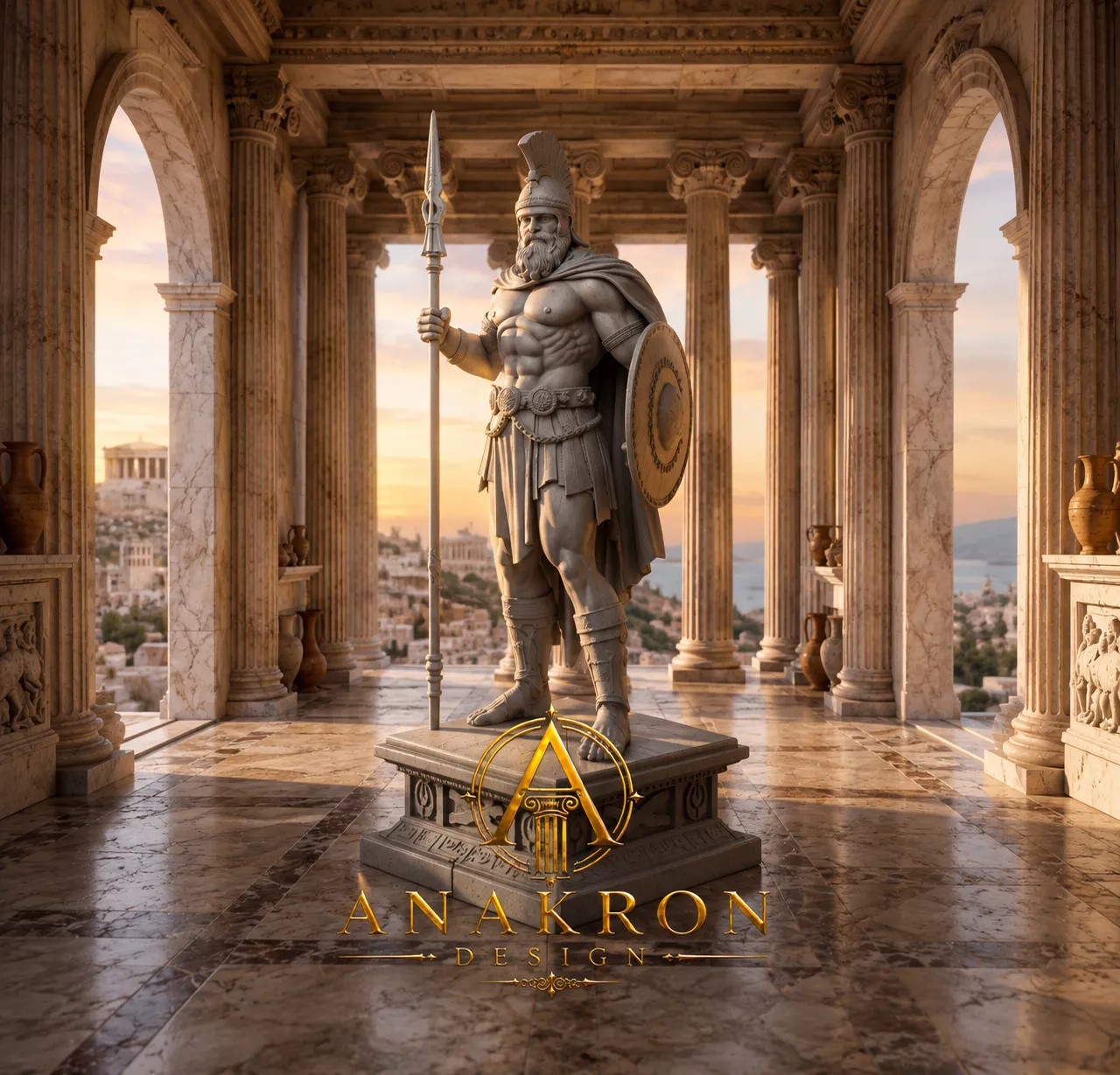 Ares Statue - Mars Statue - Greek - Roman God 3D Print Model 3D print model