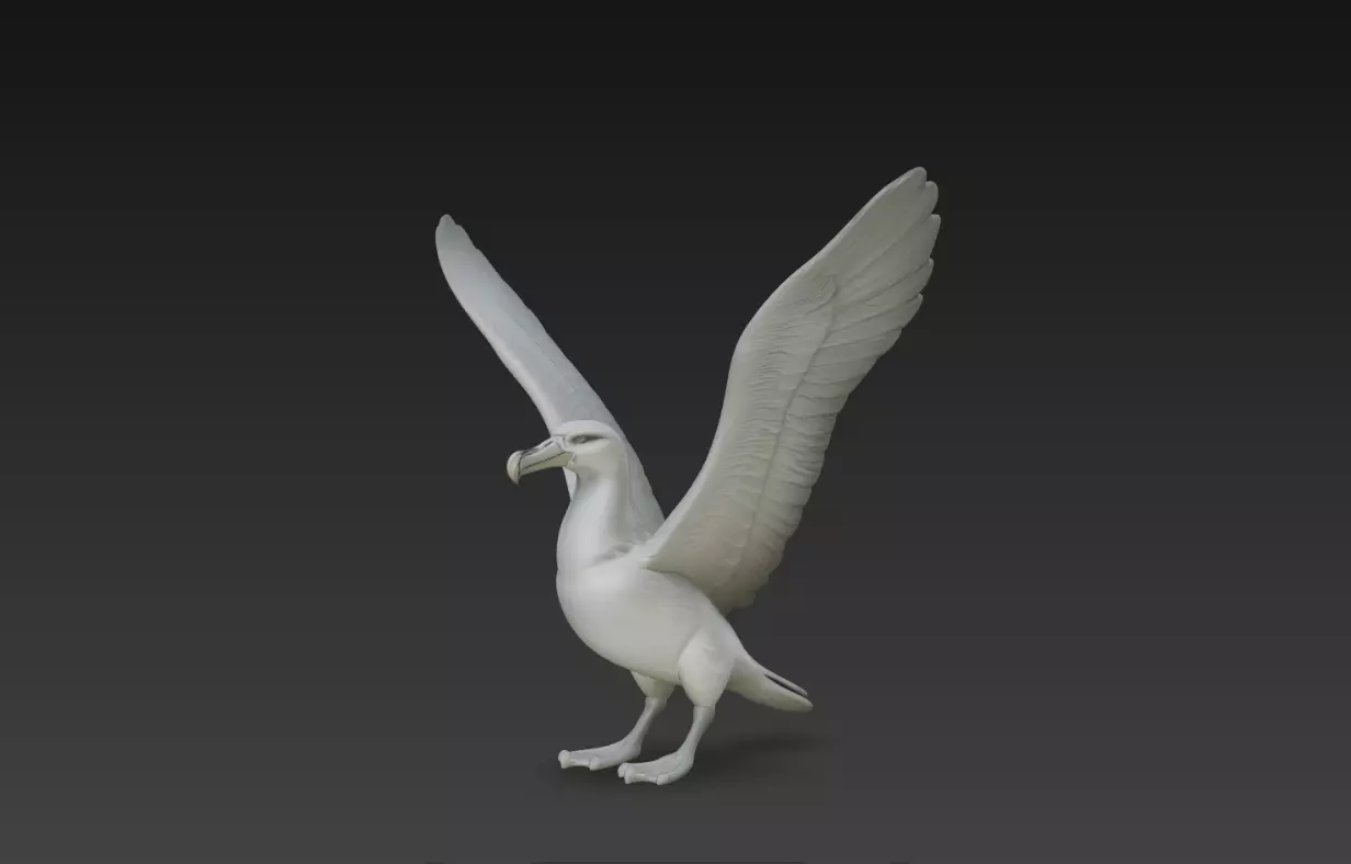 Flying Eagle Sculpture Dynamic Wings Bird STL Model 3D print model