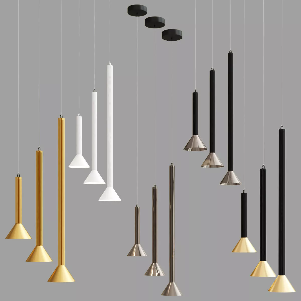 EXTRUDED collection Low-poly 3D model