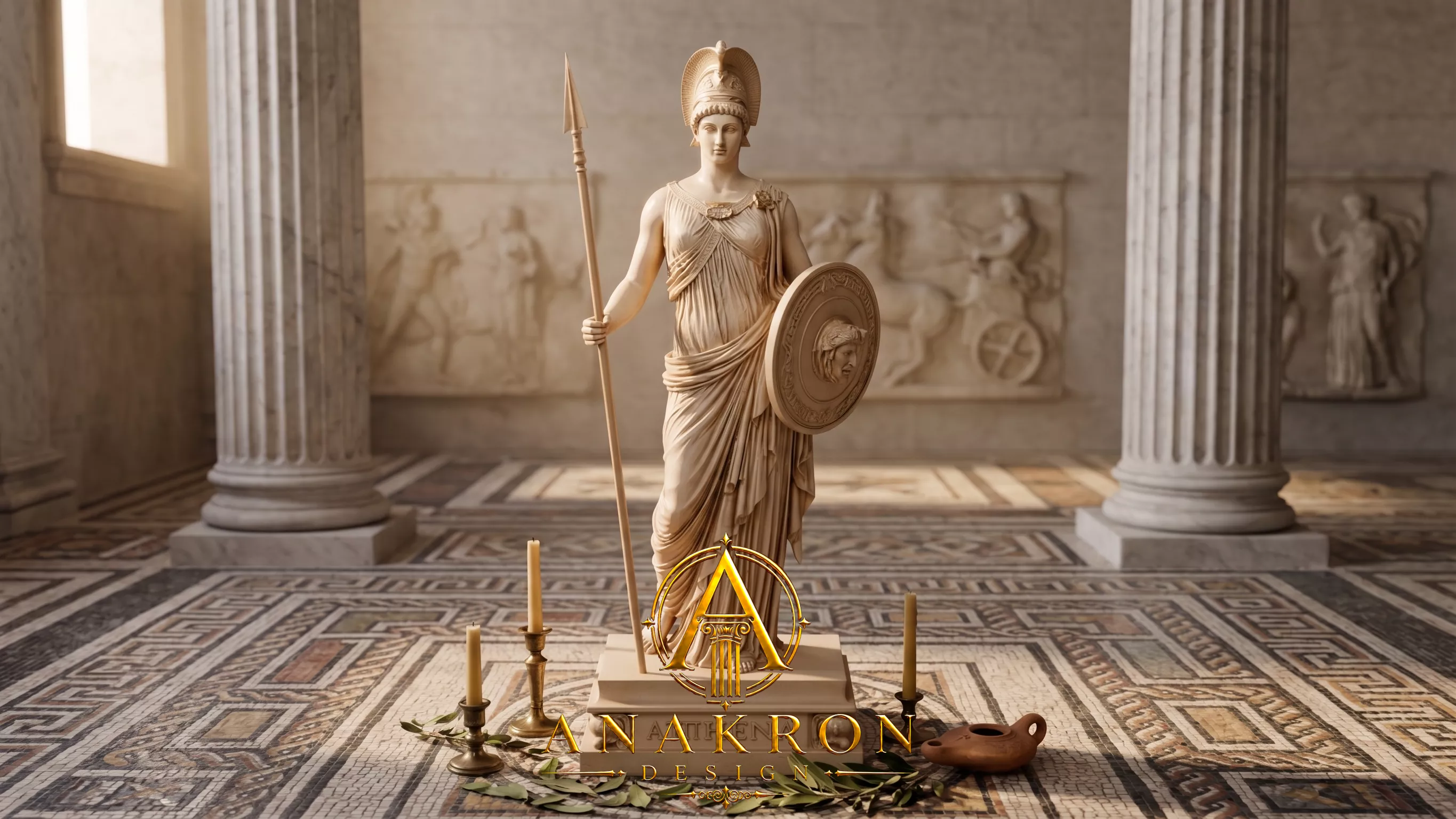 Athena Statue - Minerva Statue - Greek - Roman Goddess 3D Print 3D print model