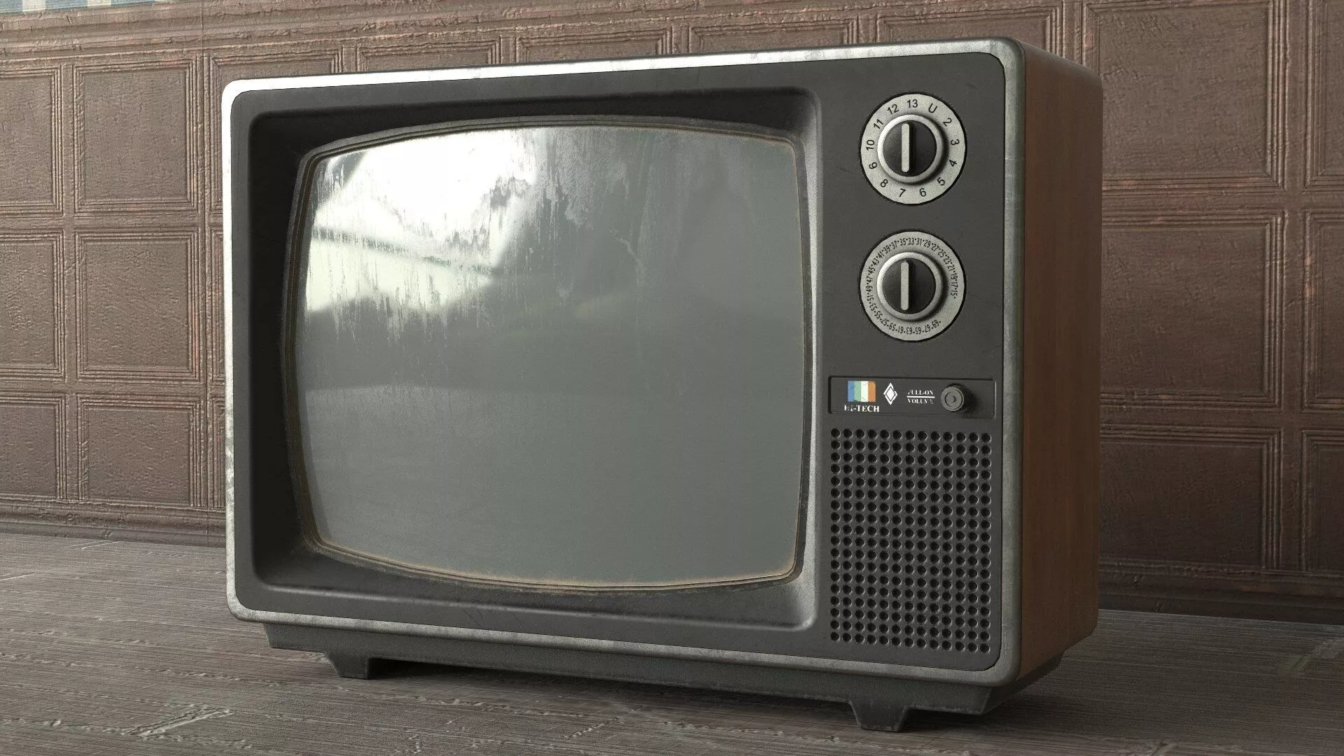Retro TV HD 3D model