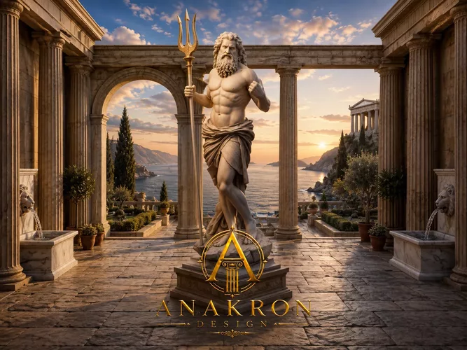 God of the Sea Poseidon Neptune Statue 