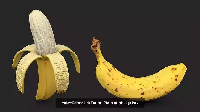 Yellow Banana Collection - Complete Bundle 4 Models 3D Model Pack 3