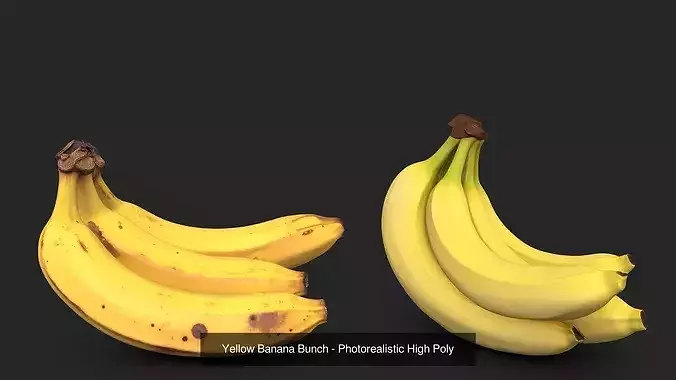 Yellow Banana Collection - Complete Bundle 4 Models 3D Model Pack 7