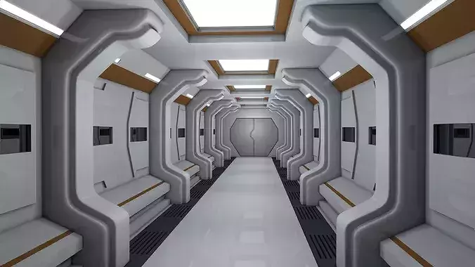 Sci Fi Corridor free 3D model | CGTrader