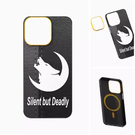 Silent Night Wolf MagSafe Case for Apple iPhone 15 Pro Max 3D print model