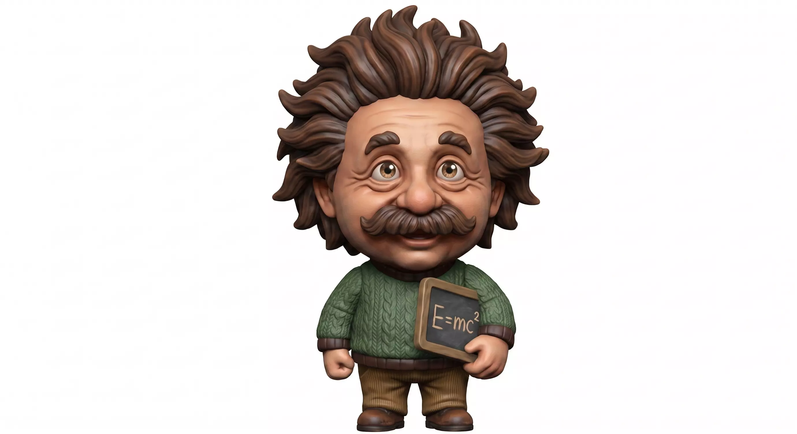 FREE Albert Einstein Chibi - 3D Printable Miniature Free 3D print model