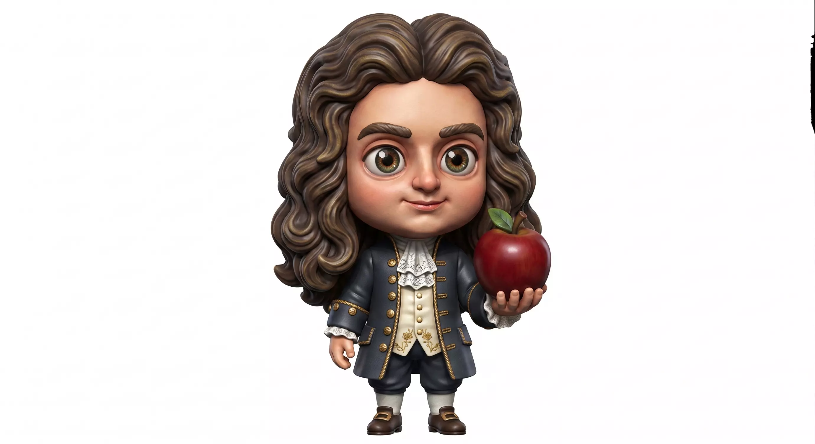 FREE Sir Isaac Newton Chibi - 3D Printable Miniature Free 3D print model
