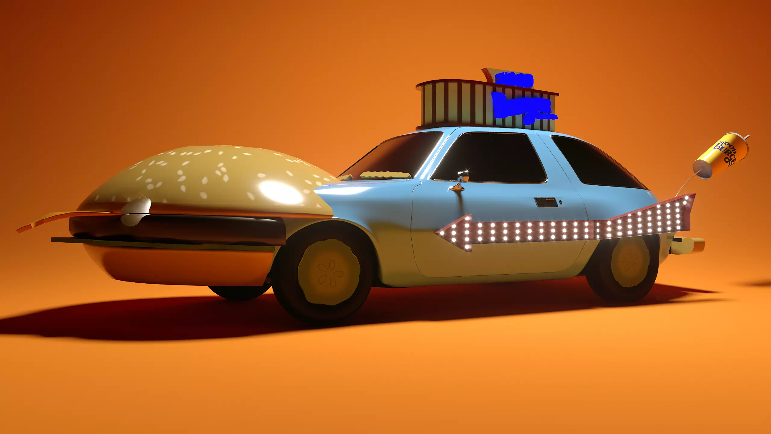 Hood Burger Mobile 3D model