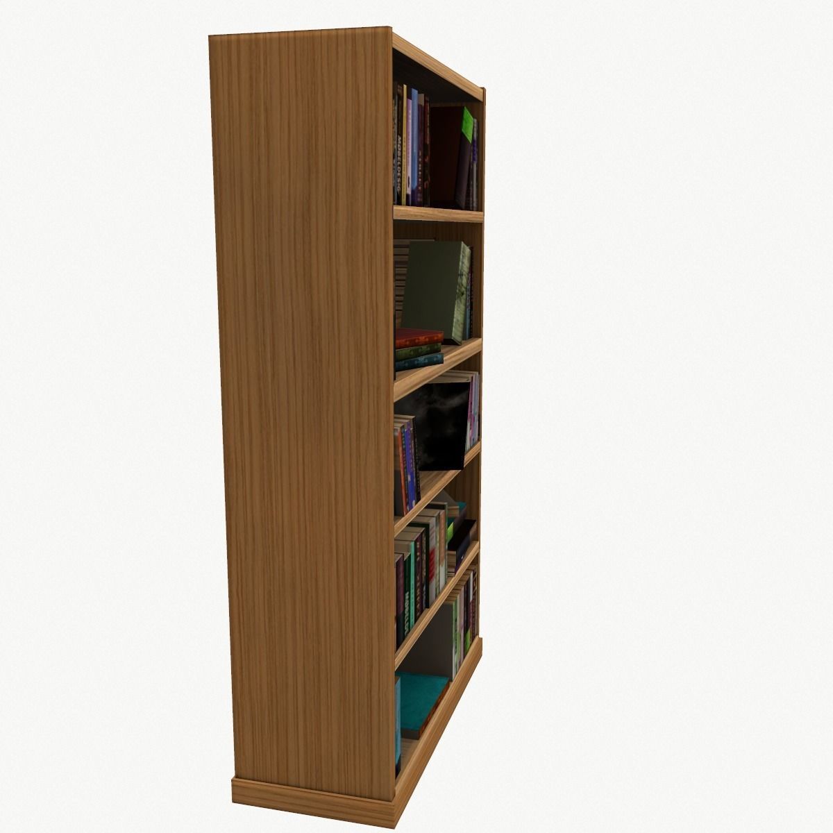 Bookcase Low Poly for game Low-poly 3D model_4