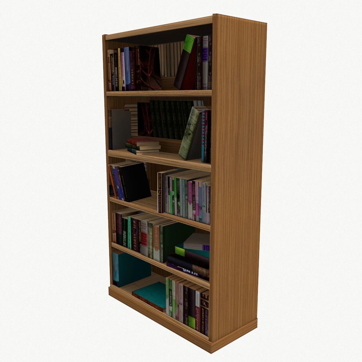 Bookcase Low Poly for game Low-poly 3D model_2
