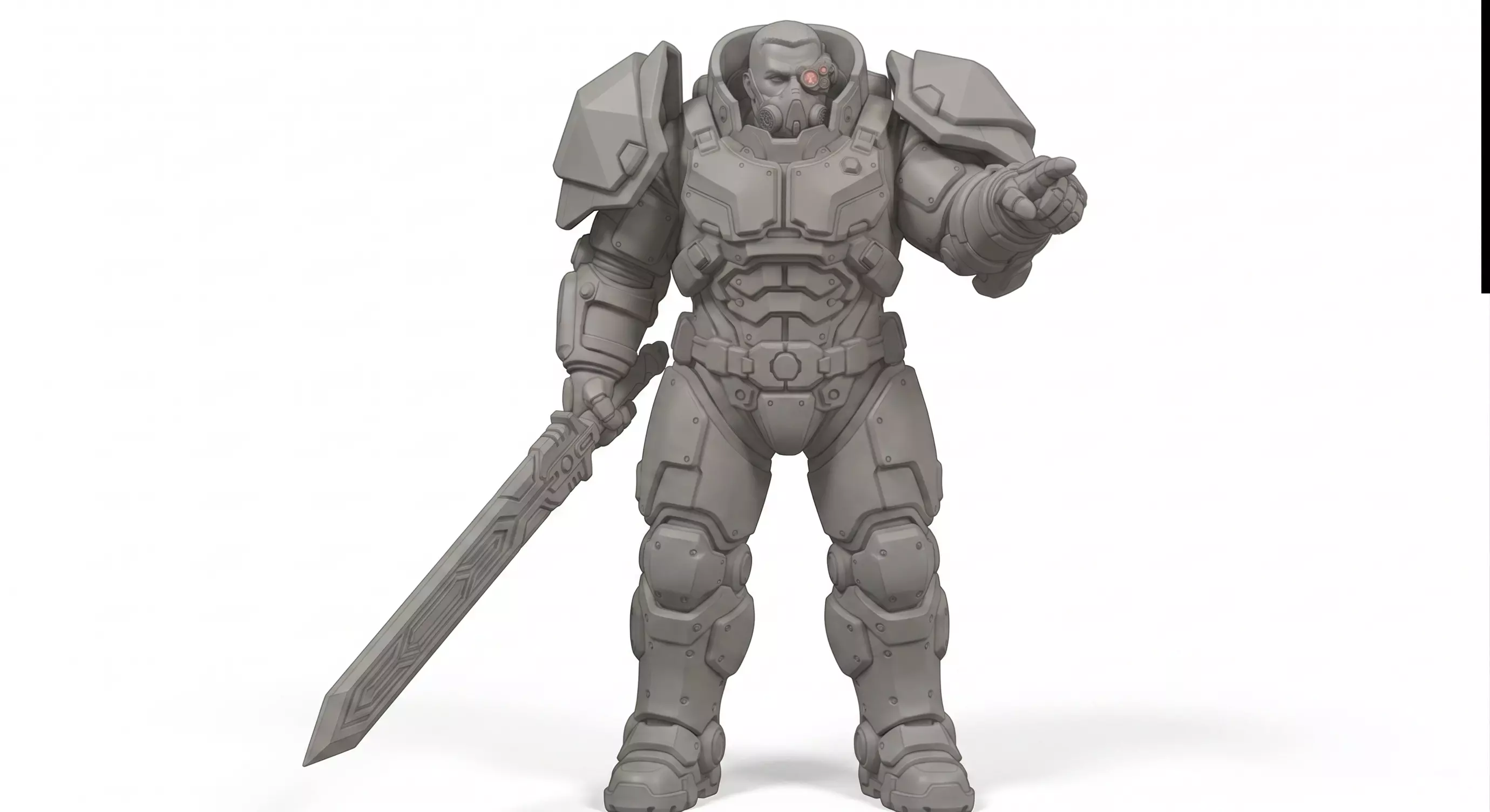 Vanguard Commander - Sci-Fi Officer Miniature 3D print model