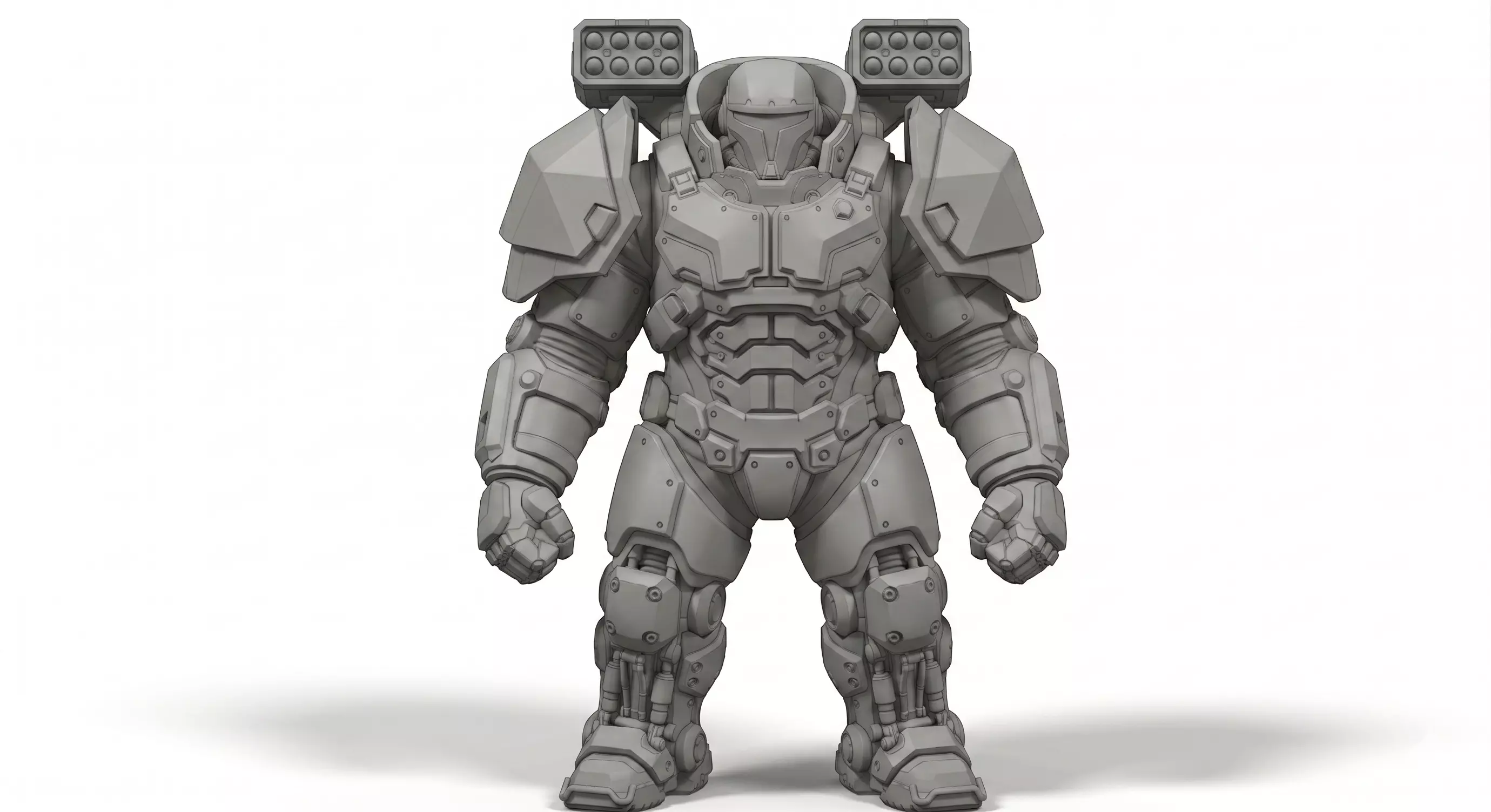 Vanguard Storm - Heavy Artillery Specialist with Missile Pods 3D print model