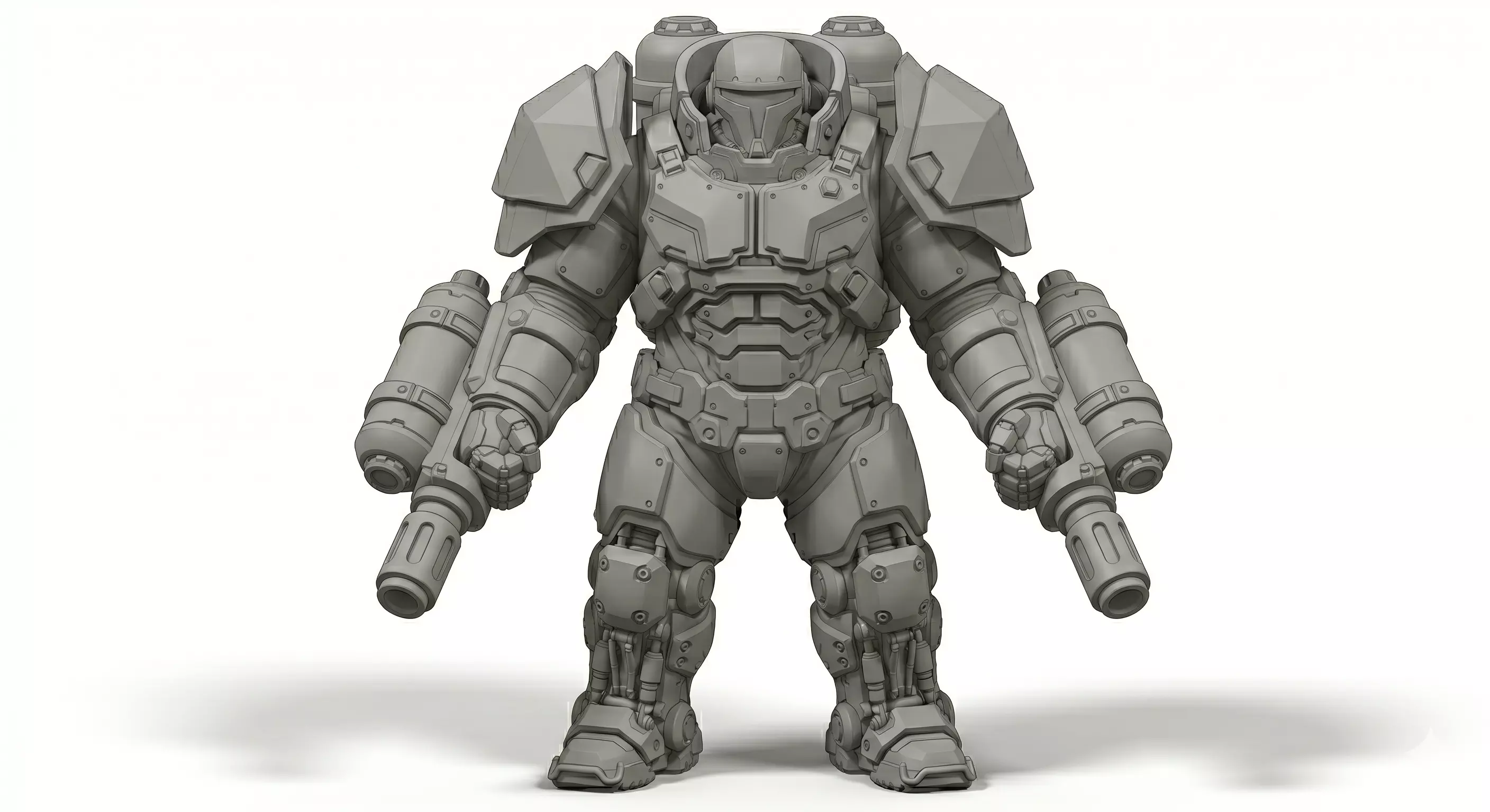 Vanguard Ignis - Heavy Infantry with Dual Flamethrowers 3D print model