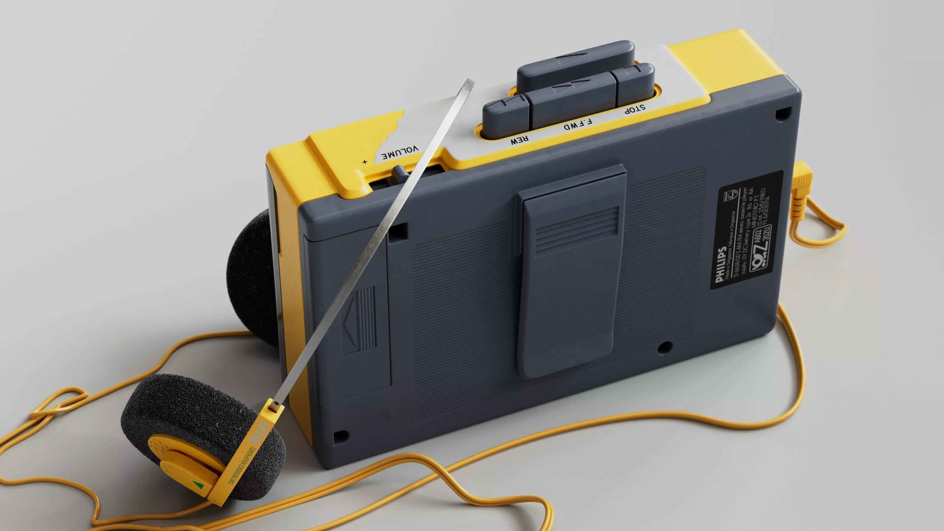 Philips D6658 Moving Sound Portable Cassette Player 3D model