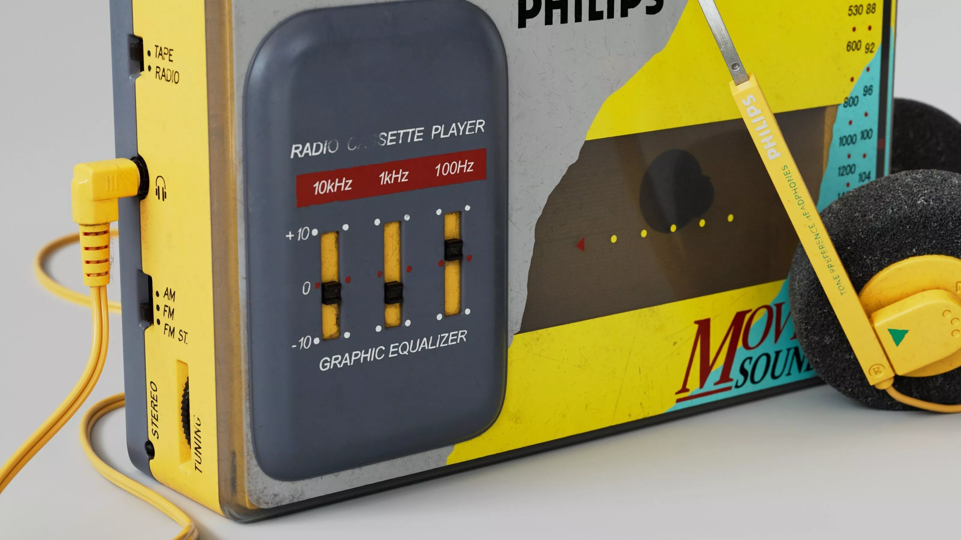 Philips D6658 Moving Sound Portable Cassette Player 3D model