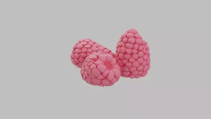 Raspberries - High Quality 3D Model