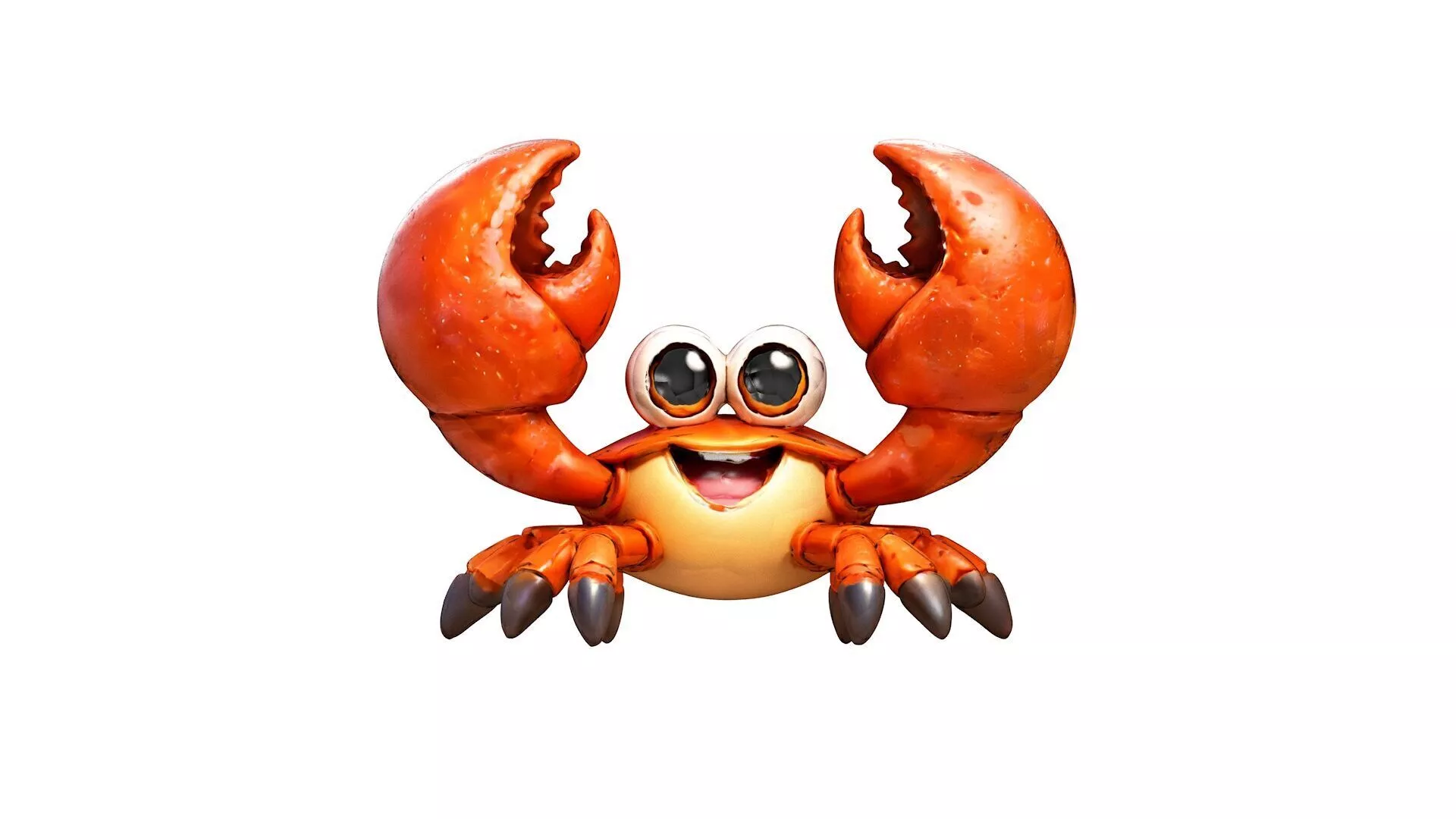 Crab game ready PBR Low-poly 3D model