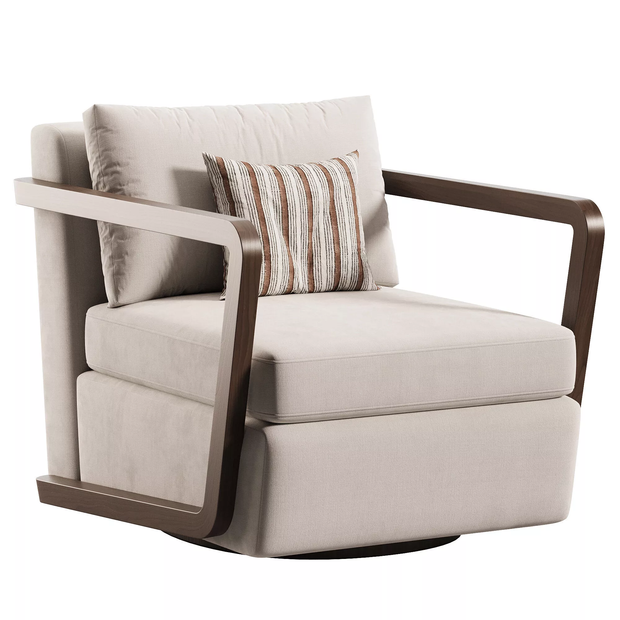 Swivel Lounge Chair Low-poly 3D model