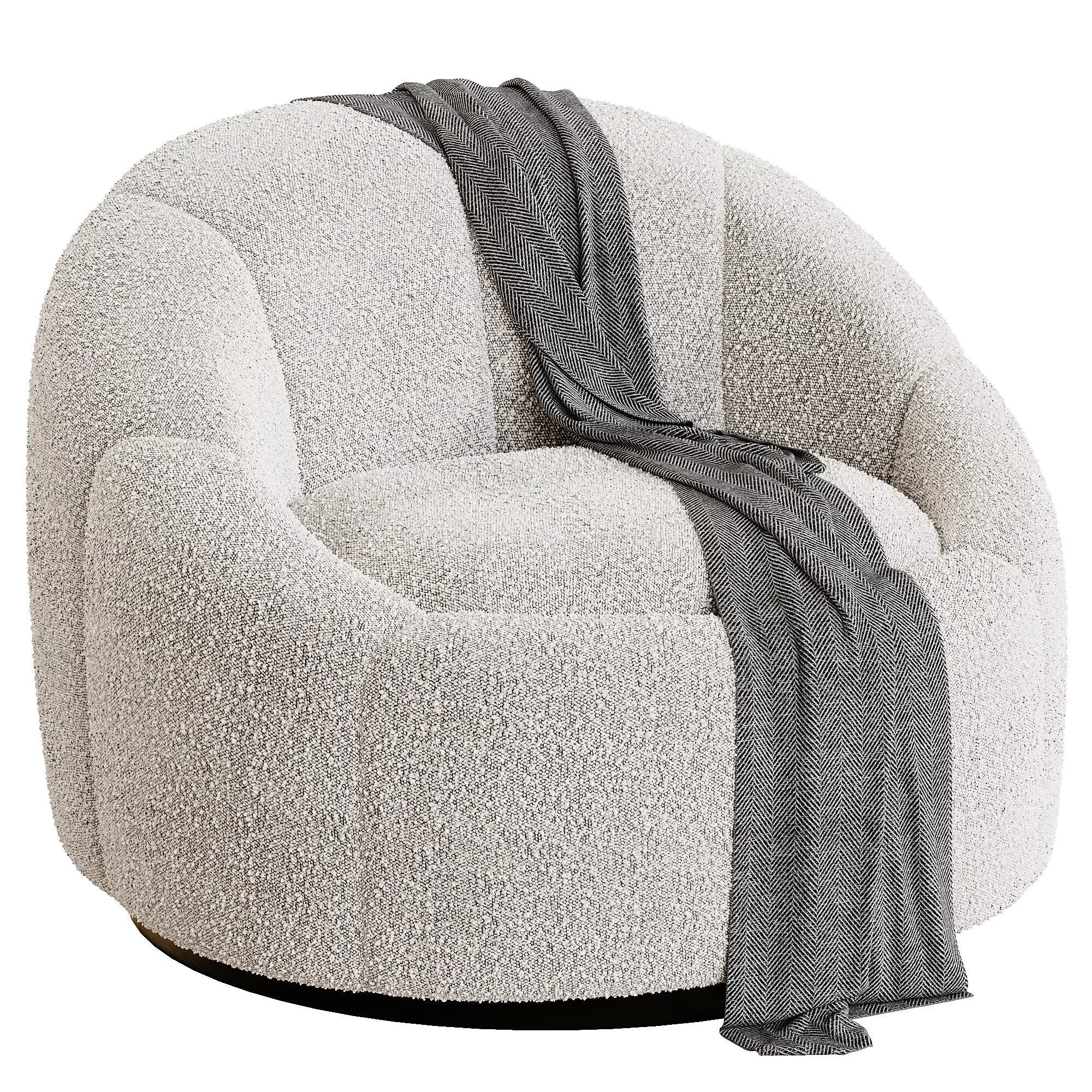 Swivel Chair Inger Low-poly 3D model