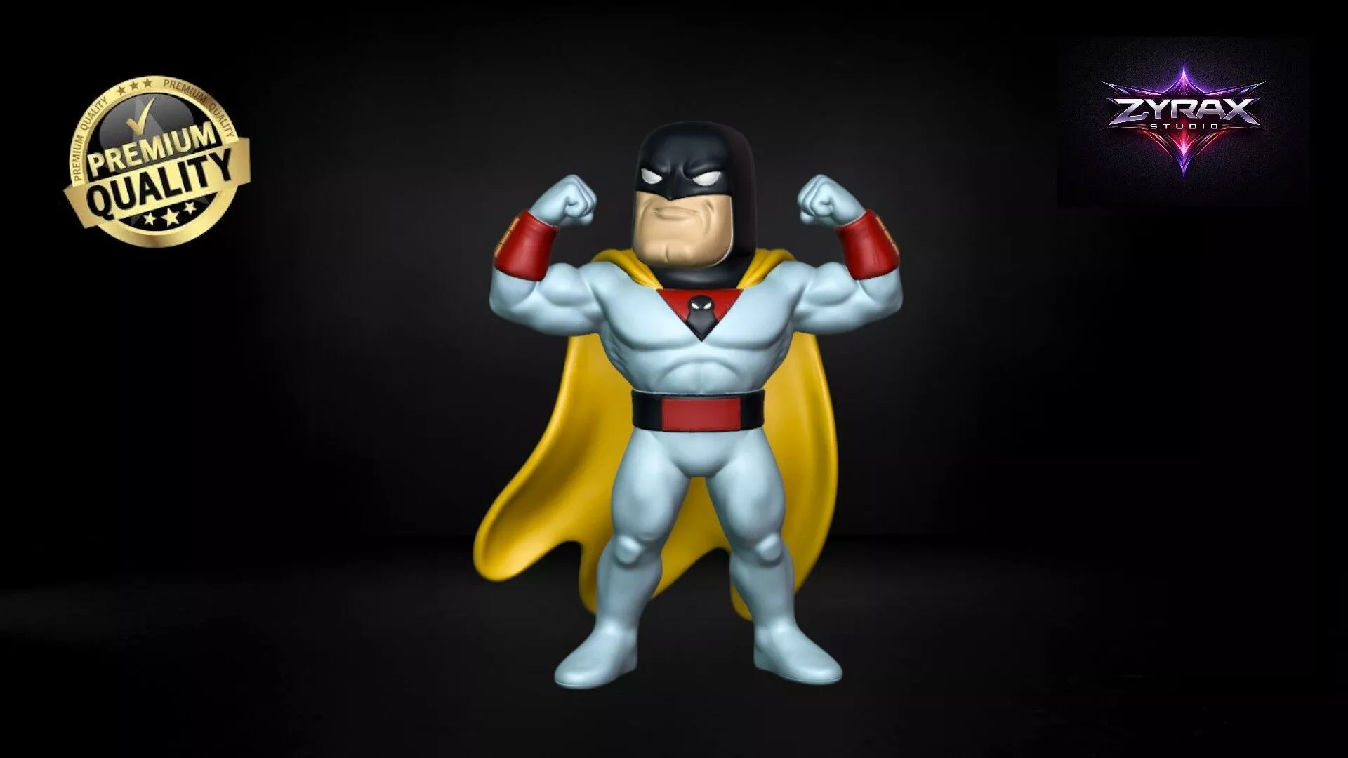 Space Ghost Funko STL Hanna-Barbera Figure Chibi Hero 3D PrinT 3D print model