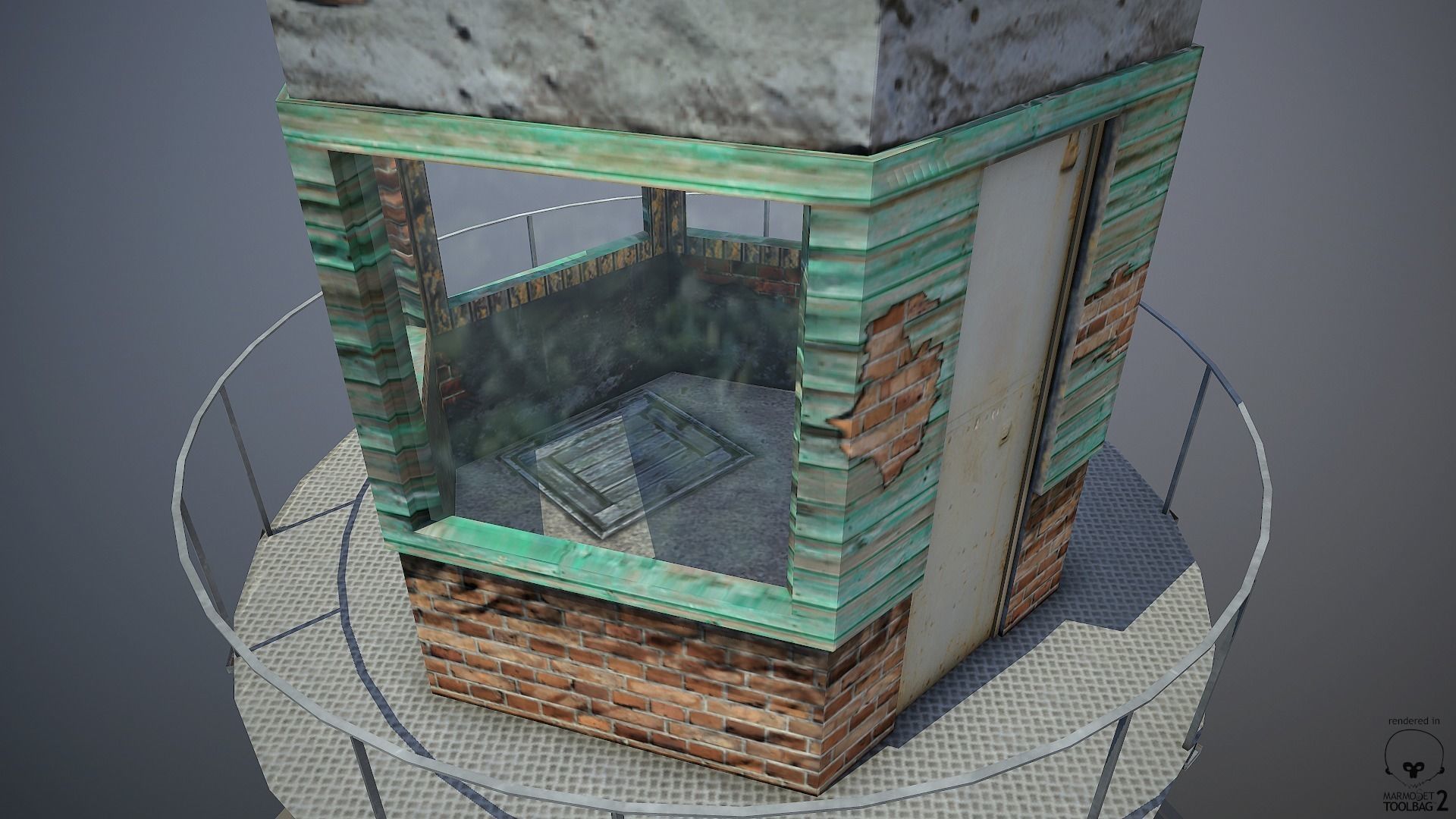 Abandoned Guard Tower 01 Low-poly 3D model_7