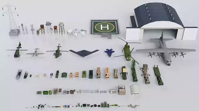 Realistic City Bundle Mega Pack Collection 3D model 6